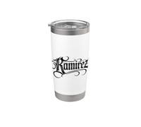 Ramirez Apellido Familia Orgullo Patrimonio Apellido Latino Love Vaso térmico de acero inoxidable de doble pared