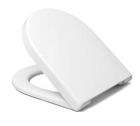 Ramm Asiento de inodoro compatible con Duravit Starck 3, asiento de inodoro de duroplast antibacteriano, tapa de inodoro con cierre suave