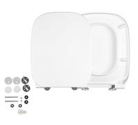 Ramm Asiento de inodoro compatible con Roca Debba Square con descenso suave, cierre suave