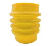 Rammer - Cubierta antipolvo con caja plegable y elemento telescópico de cuero para protección y flexibilidad del compactador de placas (amarillo)