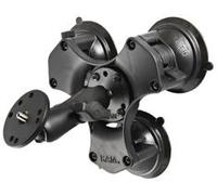 Rammount Triple Ventosas 3.3" Base Redonda 1/4"