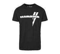 Rammstein Weiße Balken Tee, Camiseta Hombre, Negro, L