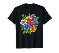 Ramo botánico de Flores Tropicales Hibisco Plumeria Camiseta