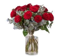 Ramo de 12 rosas rojas -FLORES NATURALES-ENTREGA EN 24 HORAS DE LUNES A SABADO