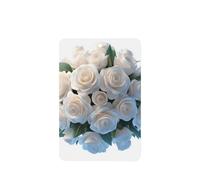 Ramo de boda con rosas blancas para coche, 4 unidades, tarjetas perfumadas colgantes, tarjetas perfumadas para coche, tabletas de aromaterapia