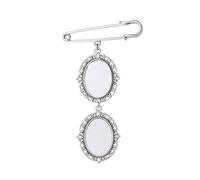 Ramo de boda para hacer fotos con marco de encaje, marco de boda, ovalado de aluminio, marco de fotos, soporte para transferencia de calor, talla única, como se describe