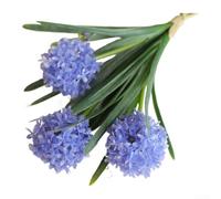 Ramo de bolas de diente de león artificial, paquete de 3 decoraciones florales de plástico para el hogar, boda y fotografía, diseño realista con tallos flexibles, aspecto natural realista (morado)