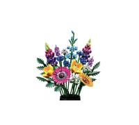 Ramo de crisantemos artificiales eternos para decoración del hogar, ladrillos de construcción