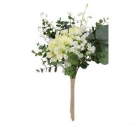 Ramo de eucaliptos artificiales y orquídeas, flores falsas realistas de 40 cm para bodas, fiestas de novia, decoración del hogar, centro de mesa, blanco, rosa, verde (verde)