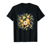 Ramo de Flores Amarillas Botánico Primavera Floral Bloom Camiseta