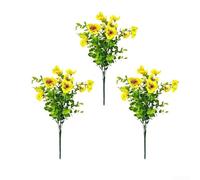 Ramo de flores artificiales con hojas de eucalipto y petunias para centros de mesa de boda, decoración del hogar y uso en estudio(4)