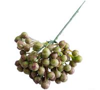 Ramo de flores artificiales de espuma plástica con bayas falsas rosas y verdes para decoración del hogar, arreglos de boda y fotografía de eventos (rosa y verde)