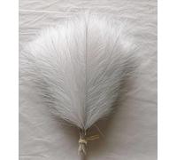 Ramo de flores artificiales de hierba de las pampas de 42 cm para decoración del hogar y boda, florero falso, flores blancas