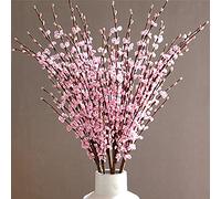 Ramo de Flores Artificiales de jazmín de 29.5 Pulgadas de Largo para Hotel, hogar, Oficina, Cocina, Dormitorio, Boda, Fiesta, decoración de Bricolaje (Rosa Claro)