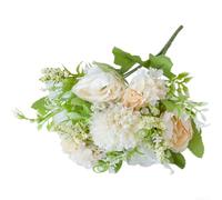 Ramo de flores artificiales de seda de estilo nórdico con hortensias, peonías, rosas para bodas, accesorios de fotografía, decoración del hogar, elegante diseño floral azul, blanco, morado, rosa