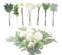 Ramo de flores artificiales, flores artificiales, flores artificiales, flores artificiales, ramo de eucalipto, hortensias para manualidades, ramo de novia, ramo de novia, 59 unidades