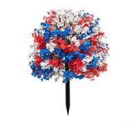 Ramo de flores artificiales para celebraciones del 4 de julio, adecuado para decoración de porche, balcón y patio