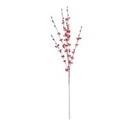 Ramo de flores artificiales para manualidades, plantas de arte, hogar, boda, centros de mesa, jarrón, decoración de arco para boda (rojo, talla única)