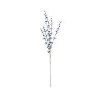 Ramo de flores artificiales para manualidades, plantas de arte, hogar, bodas, centros de mesa, jarrón, decoración de arco para boda (azul, talla única)