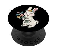 Ramo de Flores de Conejo Kawaii Lindo Primavera Pascua Cottagecore PopSockets PopGrip Adhesivo