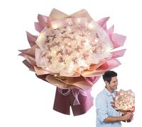 Ramo de flores de , diseño especial, flores artificiales, ramo de flores falsas, kit de flores de con luces LED, decoraciones para , ramos de flores, piezas centrales de mesa