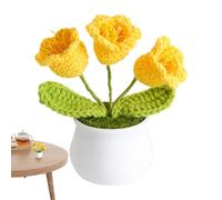 Ramo de flores de ganchillo - Creaciones de flores de lana aladas, ganchillo de Vives, flores a ganchillo | Elegantes decoraciones artesanales, flores simuladas que se desarrollan durante el