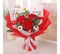 Ramo de flores de gancho de día de San Valentín