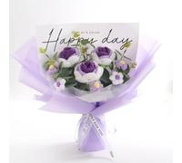 Ramo de flores de gancho de día de San Valentín