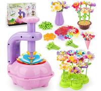 Ramo de flores de tela, juguetes de jardín de flores, juegos de manualidades para niños, construye tu ramo, artes y manualidades para niños pequeños de 4, 5, 6, 7, 8 años, actividad educativa, regalo