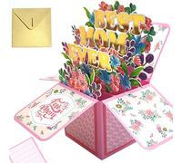 Ramo de Flores Emergente Tarjetas de Felicitación 3d Pop Up Tarjetas Felicitacion Cumpleaños para Madre Esposa Día de la Madre Cumpleaños Día de la Mujer (Estilo A7)
