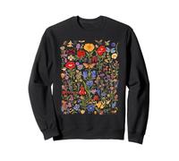 Ramo de flores mixtas flores silvestres patrón floral estético Sudadera