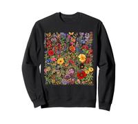 Ramo de flores mixtas flores silvestres patrón floral estético Sudadera