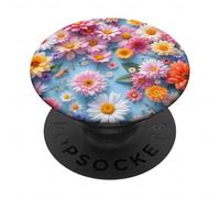 Ramo de Flores Mixtas Rosa patrón Floral estético Floral PopSockets PopGrip Adhesivo
