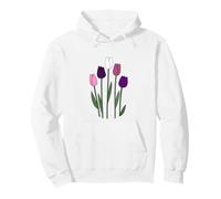 Ramo De Flores Patrón Floral Multicolor Tulipanes Sudadera con Capucha