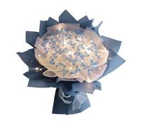 Ramo De Flores - Rosas Artificiales, Kit Decorativo | Boda Iluminada LED, Pieza Maestra La Flow Seda, Falso Arreglo Floral, Decoración De Fiesta Elegante Para El Uso De Eventos