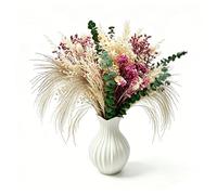 Ramo de flores secas con hierba de pampas y paniculata para decoración del hogar primaveral, decoración boho, mesa de boda y decoraciones de pared