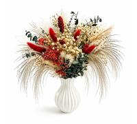 Ramo de Flores secas Naturales con Hierba de la Pampa, Colas de Conejo, Hierba Gema y Aliento de bebé para decoración del hogar, decoración Bohemia, mesas de Boda y Decoraciones de Pared