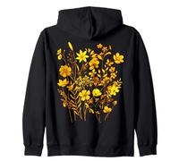 Ramo de Flores Silvestres Amarillas Botánica Vintage Sudadera con Capucha