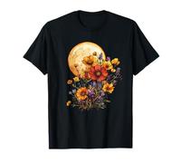 Ramo de Flores Silvestres bajo la Luna Llena de Cosecha Camiseta