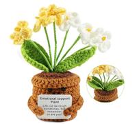 Ramo de Flores Tejidas a Mano con Mensaje de Agradecimiento - Flor de Punto con la Frase "Gracias por Ayudarme a Crecer", Ideal como Regalo de Despedida para Jardín Infantil, Práctica o Maestros