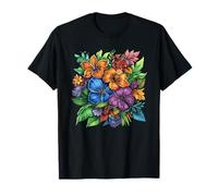Ramo de Flores Tropicales Vibrantes, Mezcla Floral Colorida Camiseta