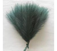 Ramo de hierba artificial de las pampas de 42 cm para decoración del hogar, boda, fiesta, habitación, dormitorio, flores, pared, planta falsa, cañas verde esmeralda