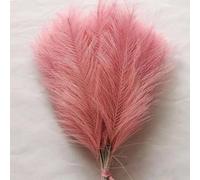 Ramo de hierba artificial de las pampas de 42 cm para decoración del hogar, boda, fiesta, habitación, dormitorio, flores, pared, planta falsa, cañas color rosa oscuro