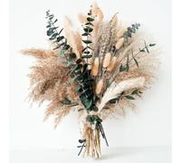 Ramo de hierba verde de estilo bohemio, delicado arreglo de flores secas de lavanda y eucalipto, decoración bohemia occidental, añade un toque rústico a tu hogar bohemio, dormitorio y pestaña de boda