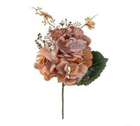 Ramo de hortensias artificiales que aporta color y elegancia a la decoración de tu hogar (marrón)