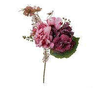 Ramo de hortensias artificiales que aporta color y elegancia a la decoración de tu hogar (rojo oscuro)