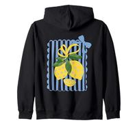 Ramo De Limón Con Rayas Y Flores Sudadera con Capucha
