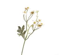 Ramo de margaritas de seda de flores de manzanilla falsas realistas para sala de estar, mesa de comedor, oficina, escritorio, idea de decoración (blanco)