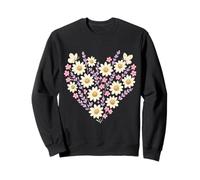 Ramo de Mariposas con Forma de corazón y Lavanda y Flores Rosas Sudadera