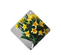 Ramo de narcisos con estampado de tarjetas ambientadoras de coche de moda, 10 hojas colgantes perfumadas para coche